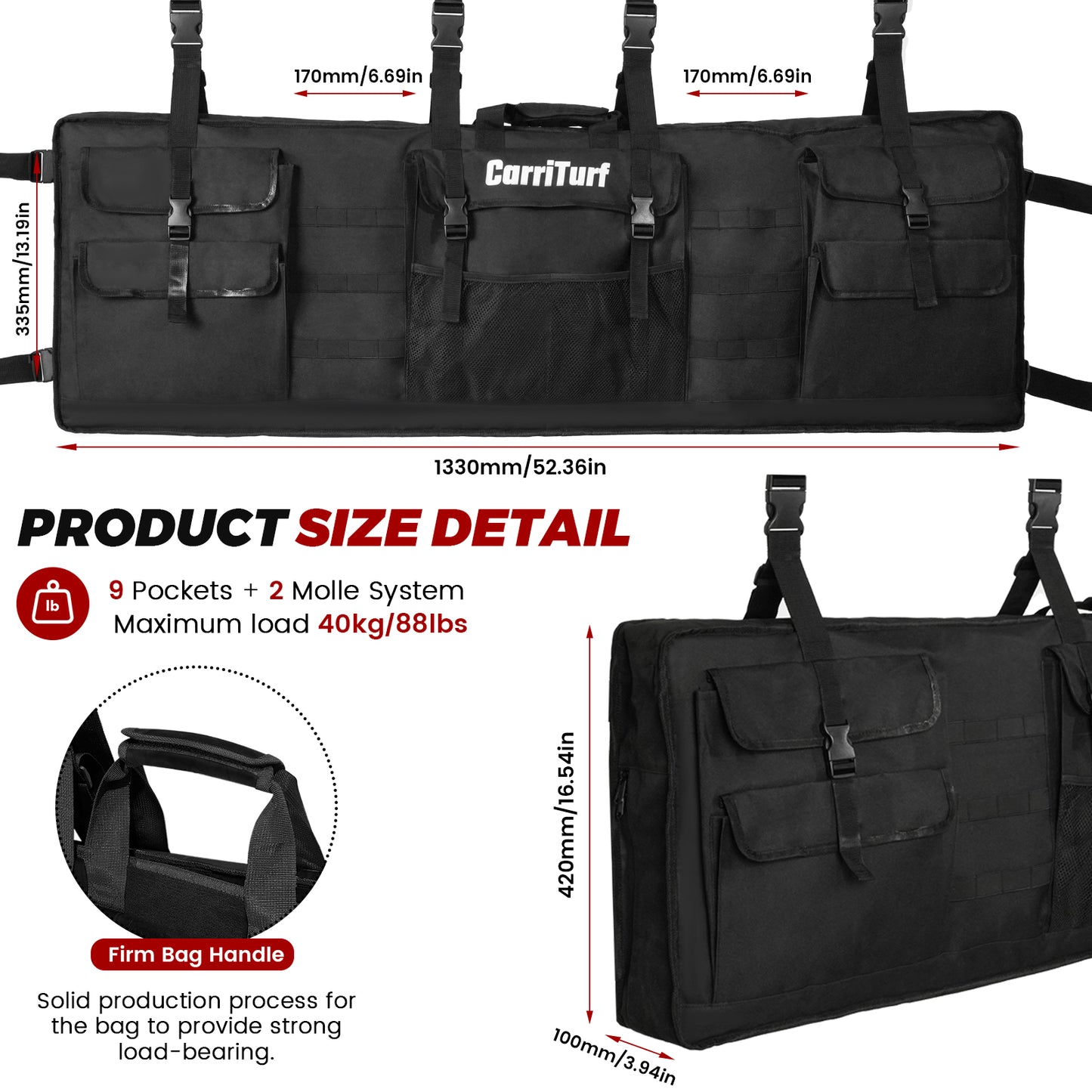 CarriTurf UTV Double Gun Bag for Hunting Gear