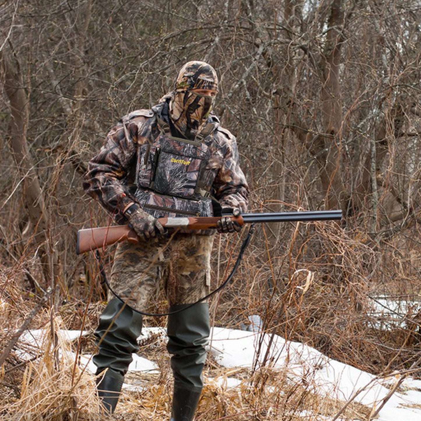 CarriTurf Binocular Harness Chest Bag with Hand Warmer - Waterproof