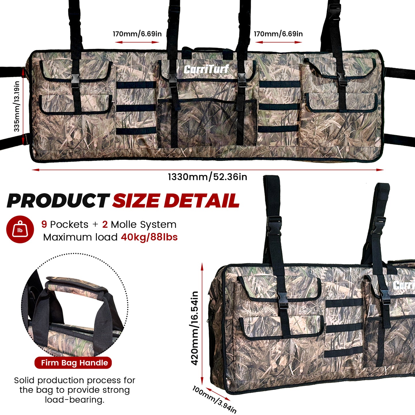 CarriTurf UTV Double Bag for Hunting Gear
